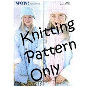New Sirdar 2014 Wow Fashion Yarn Child Scarf Hat Knitting Pattern